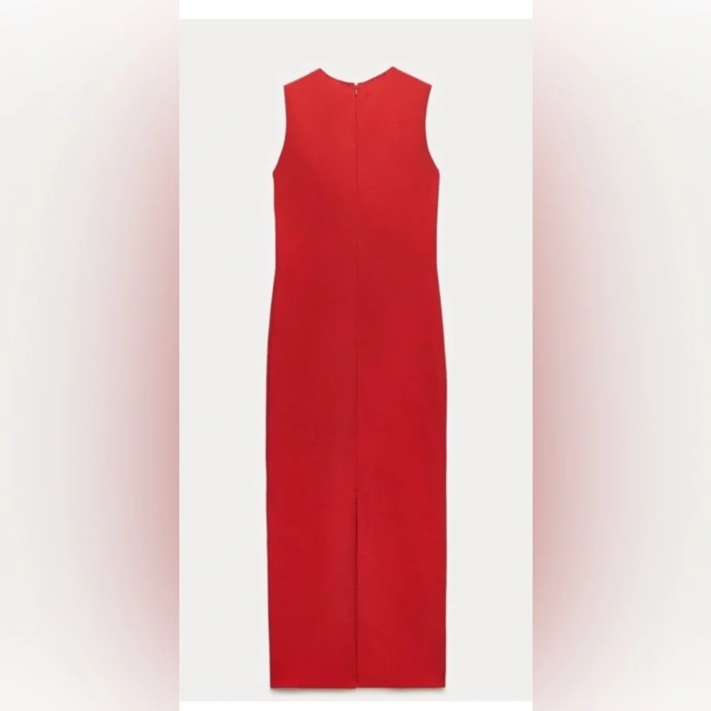 NWT Zara Red Midi Dress - Picture 5 of 11